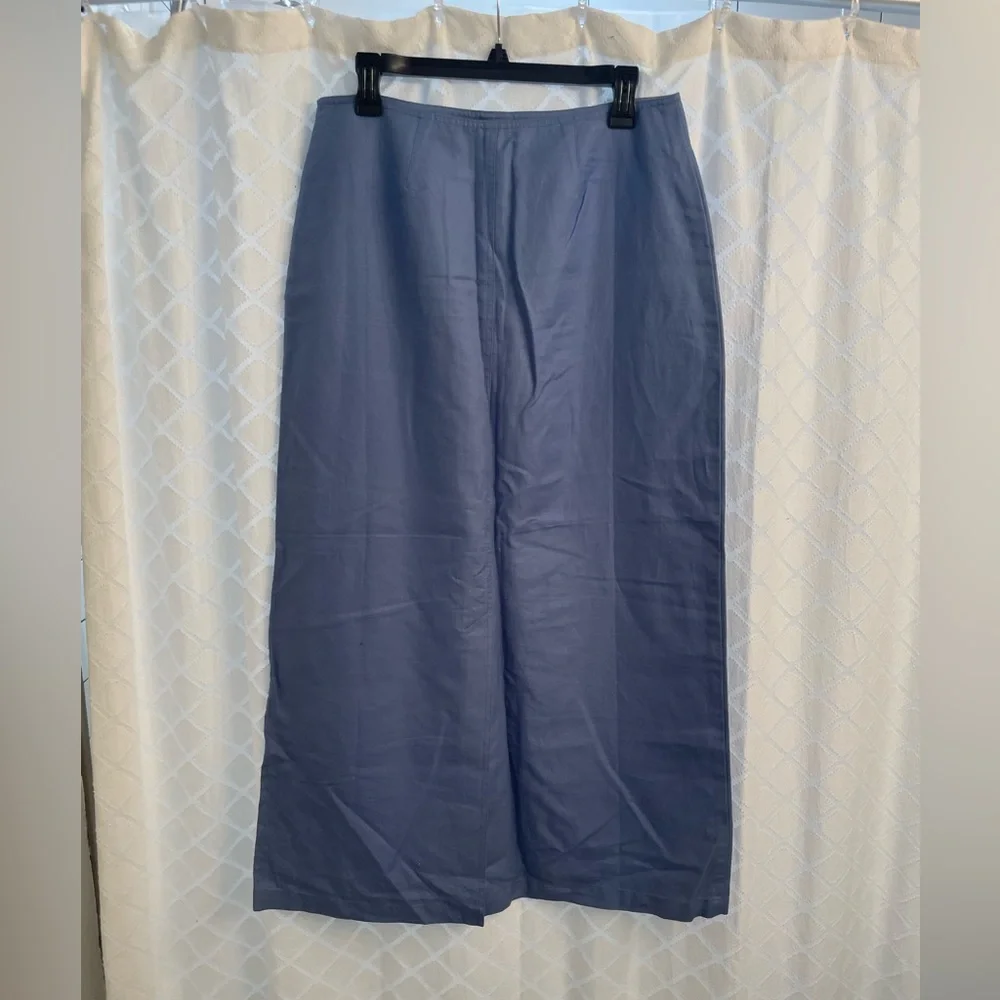 NWT linen cotton blend blue skirt maxi long - Picture 2 of 5